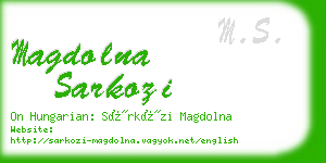 magdolna sarkozi business card